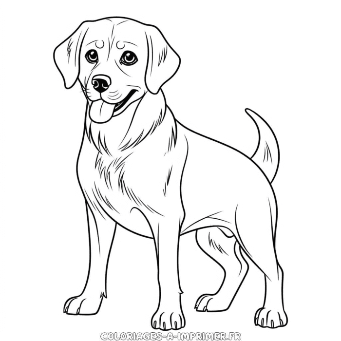 Coloriage Chien De Race Labrador Retriever Coloriages à Imprimer Gratuitement