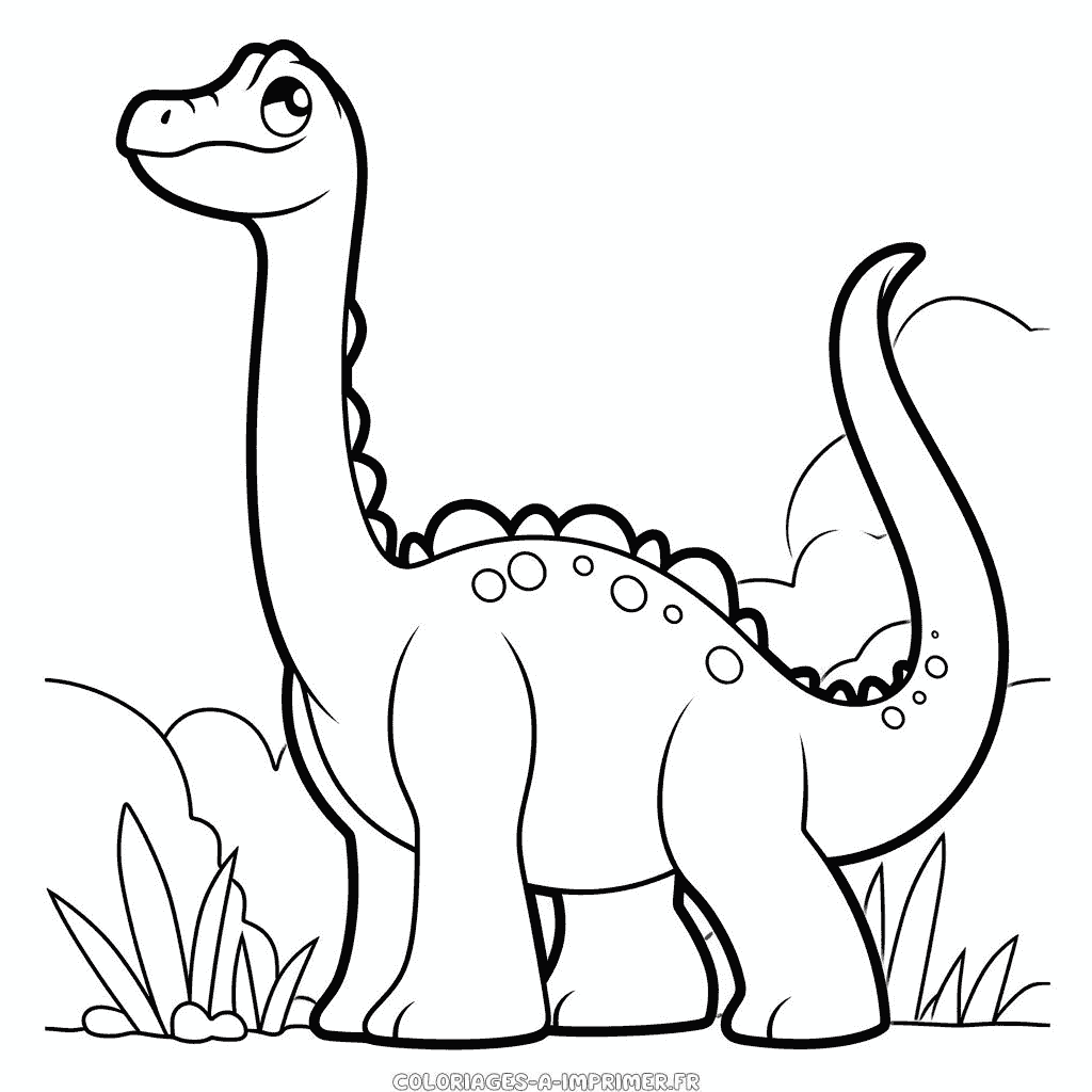Coloriage dinosaure brachiosaurus