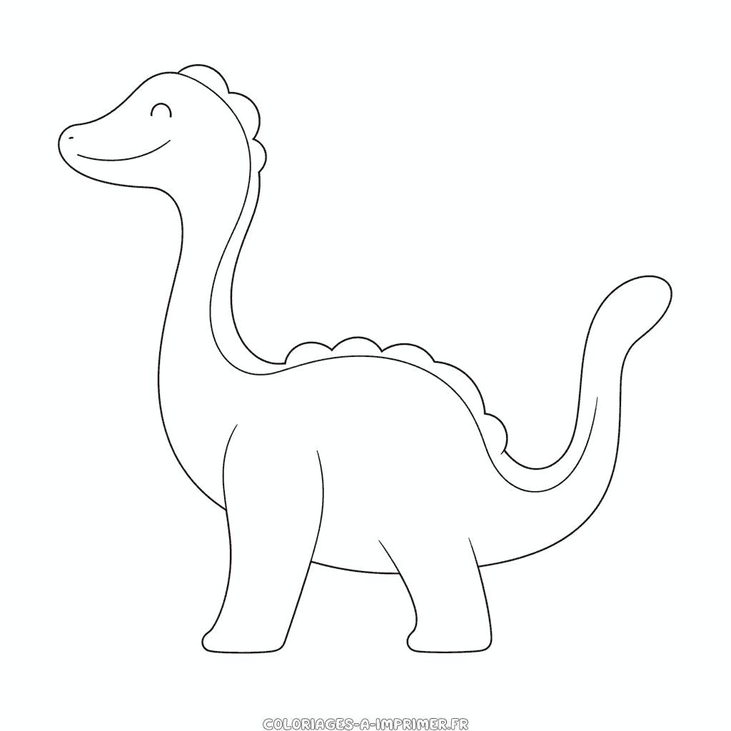 Coloriage dinosaure brontosaurus