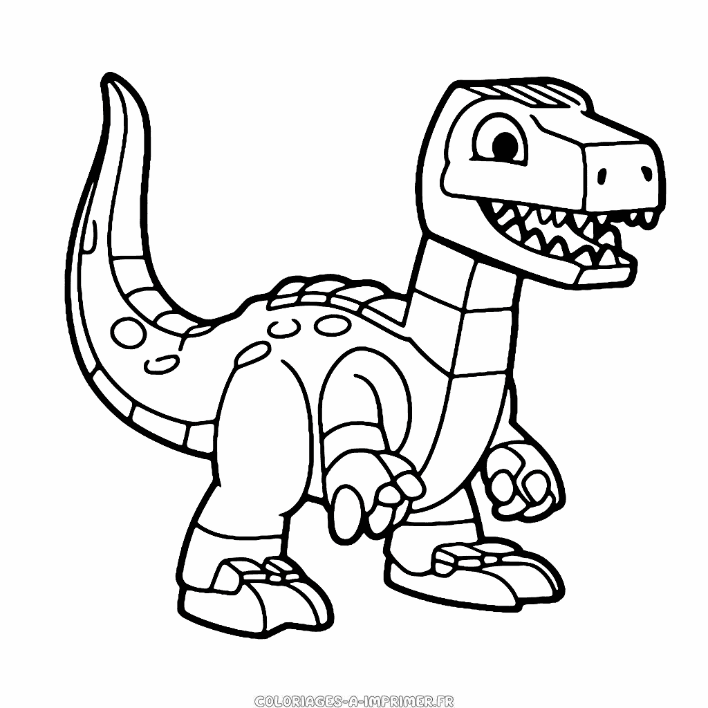 Coloriage dinosaure lego