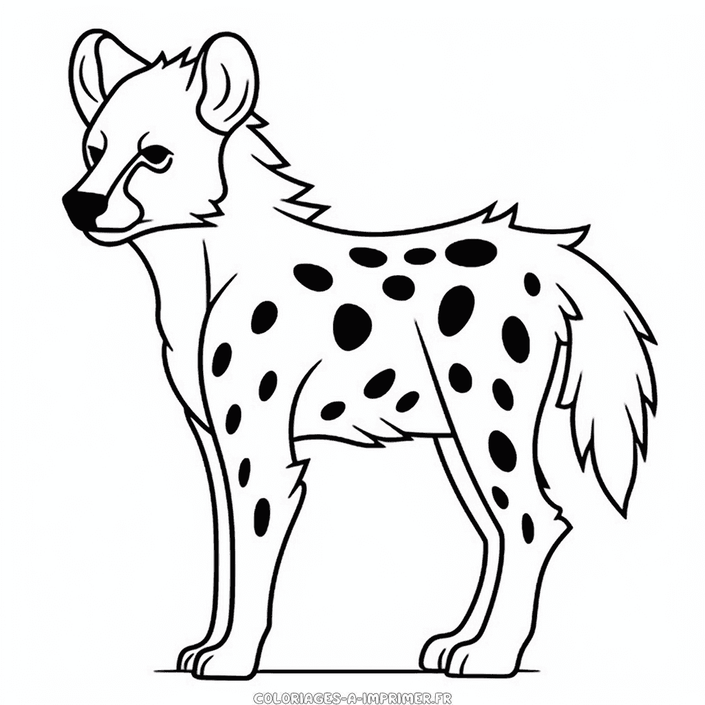 Coloriage hyène