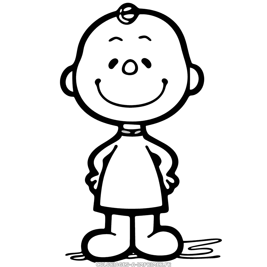 Coloriage charlie brown cacahuètes
